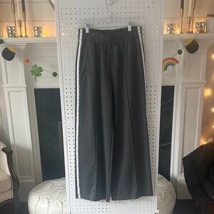 Athleta Gray Wide-Leg Track Pants